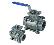 3pcs ball valve full port ISO-direct mounting pad